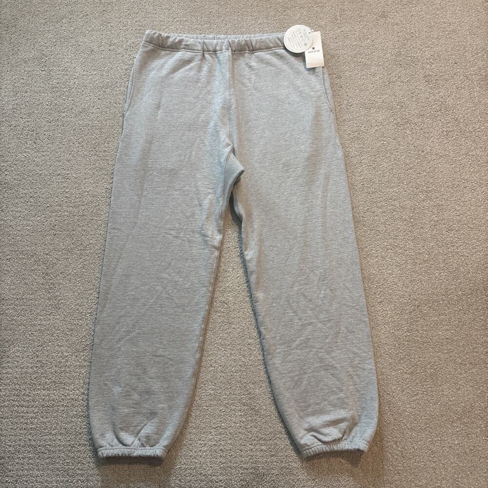 Snow Peak Recycled Cotton Sweat Pants Men Sz XL Light Grey 30” In Thick Cotton